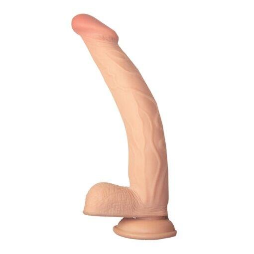 RealCocks Dual Layer Bendable Dildo 10 Inch - Vanilla - Image 4