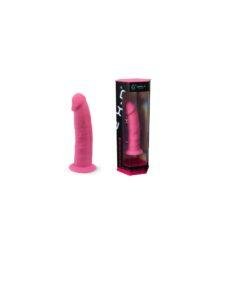 n11962 silexd 6inch glow indark silicone dildo wsuction cup pink 1