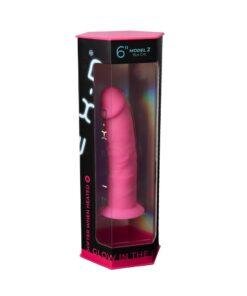 n11962 silexd 6inch glow indark silicone dildo wsuction cup pink 17