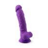 n11964 silexd 7inch glow indark silicone dildo wsuction cup purple 2