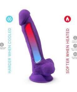 n11964 silexd 7inch glow indark silicone dildo wsuction cup purple 6