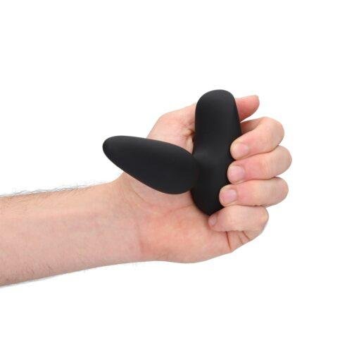 Smooth Vibrating Anal Plug with Remote Control - Black - Image 12