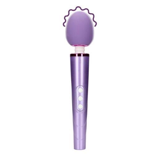 n12645 rechargeable wand vibrator metallic purple 1