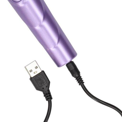 n12645 rechargeable wand vibrator metallic purple 7