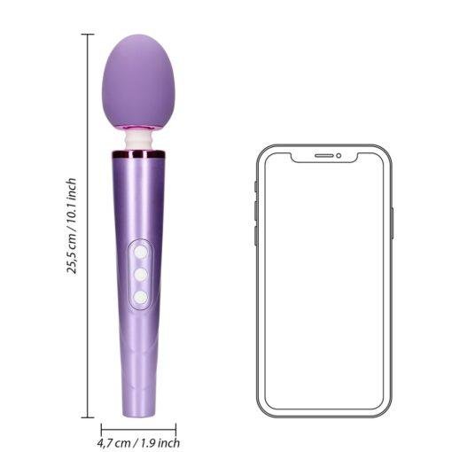 n12645 rechargeable wand vibrator metallic purple 8