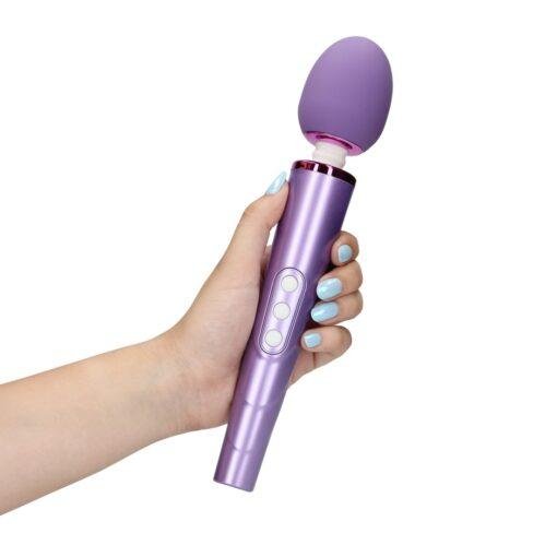 n12645 rechargeable wand vibrator metallic purple 9