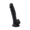 n11118 silexd 7inch realistic silicone dual density dildo wsuctioncup balls black 1 1