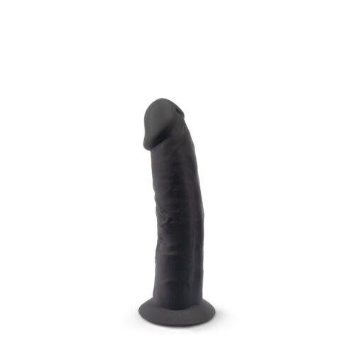 6 inch Realistic Silicone Dual Density Dildo with Suction Cup - Black