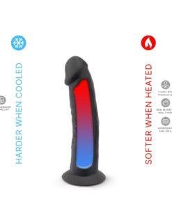 n11119 6 inch realistic silicone dual density dildo with suction cup black 4