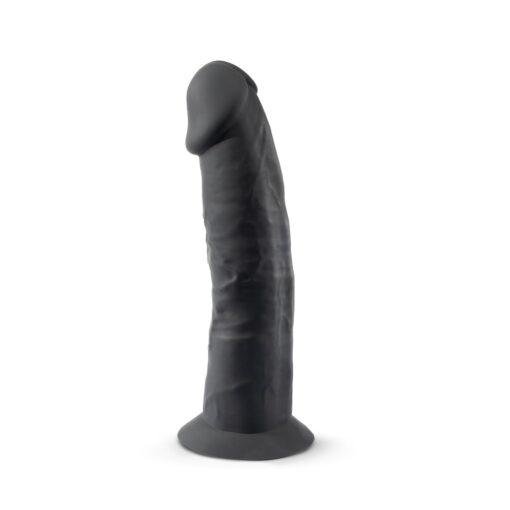 7.5 inch Realistic Silicone Dual Density Dildo with Suction Cup - Black