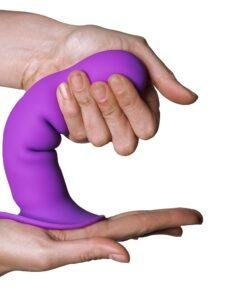 n11319 cushioned core scup ribbed silicone dildo 7inch 2 1