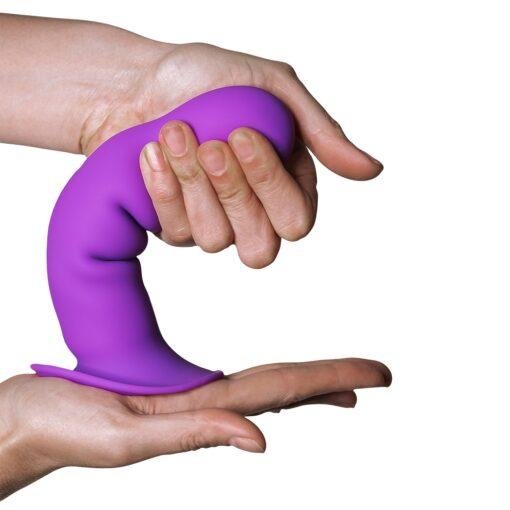 Cushioned Core Suction Cup Ribbed Silicone Dildo 7 Inch - Image 3