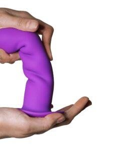 n11319 cushioned core scup ribbed silicone dildo 7inch 3