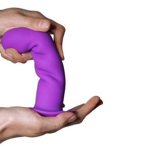 Cushioned Core Suction Cup Ribbed Silicone Dildo 7 Inch - Image 4