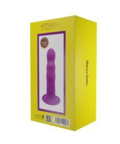 n11319 cushioned core scup ribbed silicone dildo 7inch 5