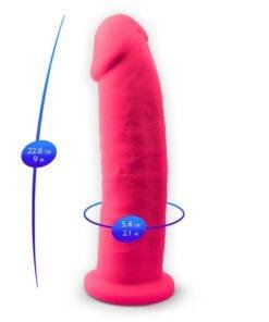 n11389 9inch realistic silicone dildo wsuction cup pink 6