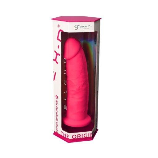 9 inch Realistic Silicone Dual Density Dildo with Suction Cup - Pink - Image 8