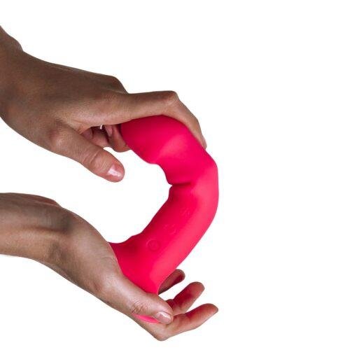 Dual Density Cushioned Core Vibrating Suction Cup Silicone Dildo 6.5 Inch - Image 3