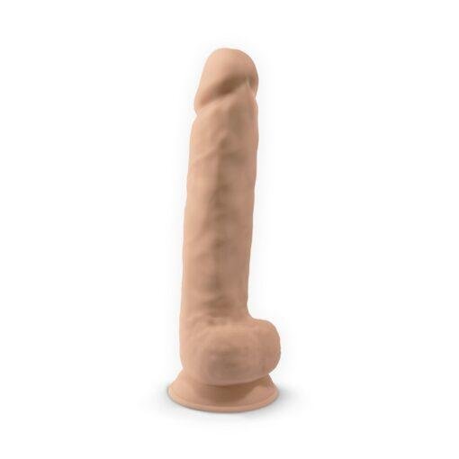 SilexD 15 inch Realistic Silicone Dual Density Dildo with Suction Cup with Balls - Image 5