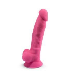 n11963 silexd 7inch glow in the dark dildo pink 4