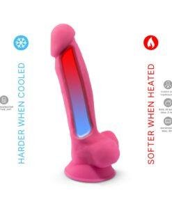 n11963 silexd 7inch glow in the dark dildo pink 5