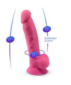 n11963 silexd 7inch glow in the dark dildo pink 6