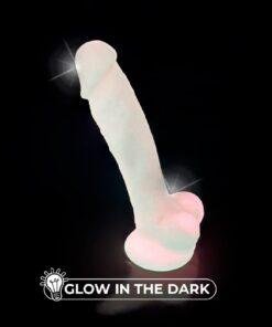 n11963 silexd 7inch glow in the dark dildo pink 8