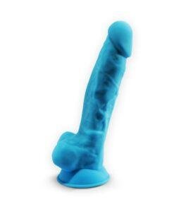 n11965 silexd 7inch realistic dildo blue 4