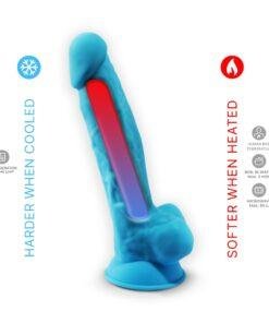 n11965 silexd 7inch realistic dildo blue 5