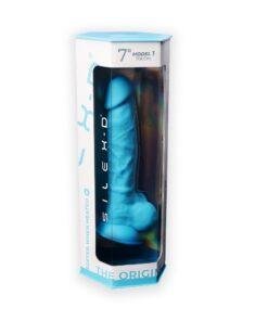 n11965 silexd 7inch realistic dildo blue 7