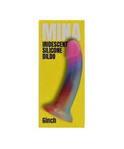 n12535 mina iridescent silicone dildo pkg