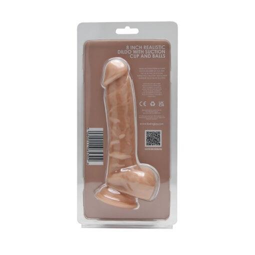 Loving Joy 8 Inch Realistic Silicone Dildo with Suction Cup and Balls - Vanilla - Image 8