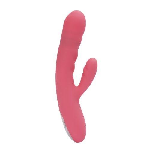 Svakom Avery Thrusting Vibrator with Clitoral Stimulator - Pink - Image 3