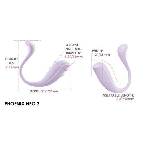 Svakom Phoenix Neo 2 Interactive App Controlled Vibrator - Lilac - Image 11