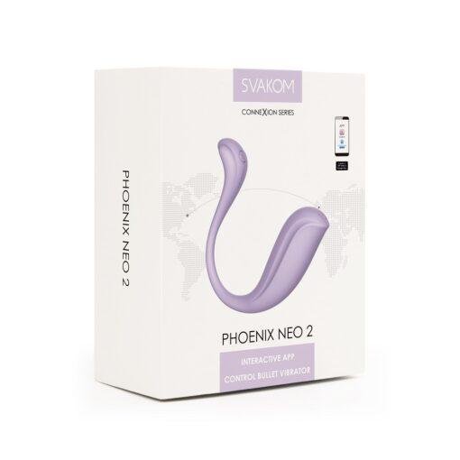 Svakom Phoenix Neo 2 Interactive App Controlled Vibrator - Lilac - Image 8