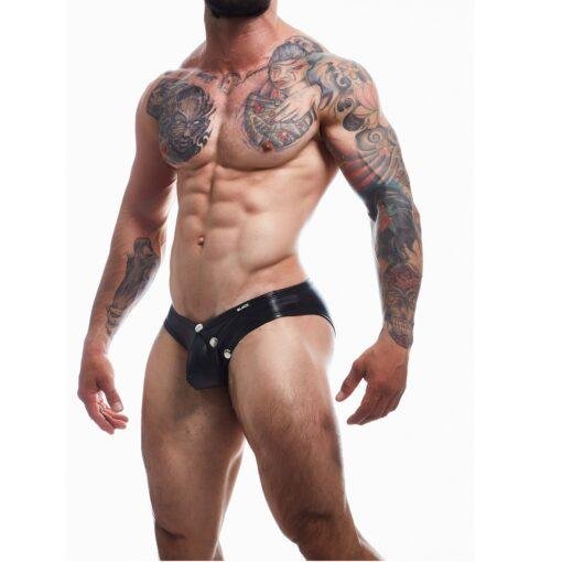 C4M Snap Ergonomic Brief - Black Leatherette