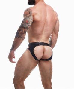 n12722 c4m dungeon black leatherette jockstrap 2