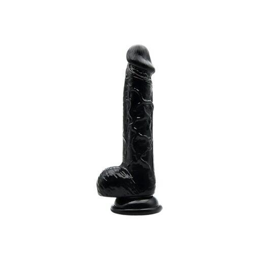 Loving Joy 6 Inch Dildo with Balls - Black