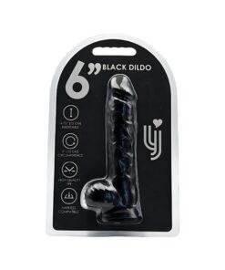 n12627 loving joy 6 inch dildo with balls black 4