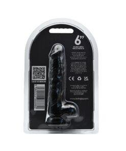 n12627 loving joy 6 inch dildo with balls black 5