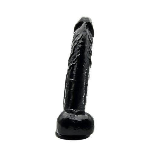 Loving Joy 9 Inch Dildo with Balls - Black - Image 3