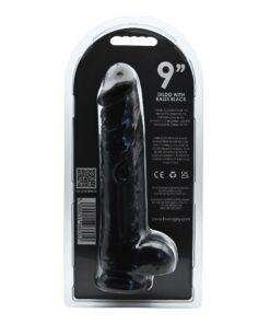 n12630 loving joy 9 inch dildo with balls black 5