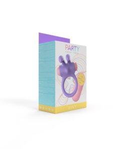 n12769 party color riny remote control rabbit cock ring purple 10