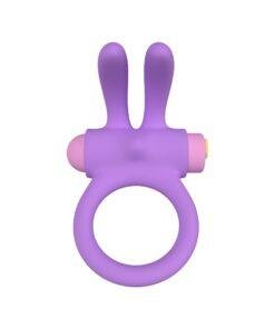 n12769 party color riny remote control rabbit cock ring purple 5