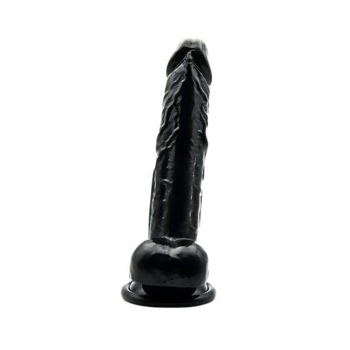 Loving Joy 7 Inch Dildo with Balls - Black - Image 3