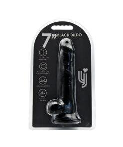 n12628 loving joy 7 inch dildo with balls black 4