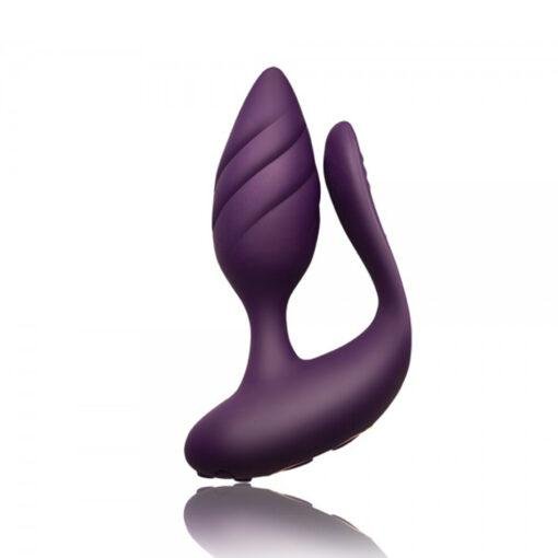 Rocks Off Cocktail Remote Control Couples Vibe - Purple