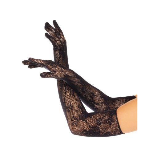 Leg Avenue Opera Floral Gloves - Black