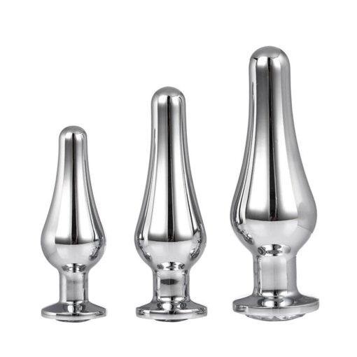 Gleaming Butt Plug Set - Silver