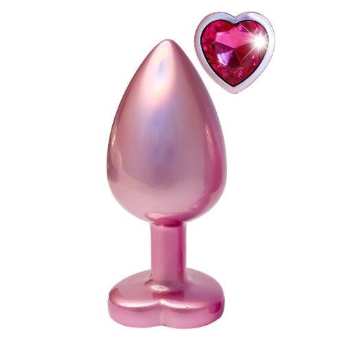 Gleaming Love Pearl Pink Butt Plug - Large - Image 2